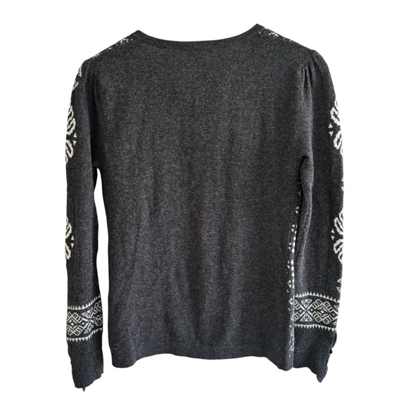 Sundance Anya Nordic Fair Isle Wool Blend Sweater Cardigan Full Zip Size Small - Picture 9 of 16
